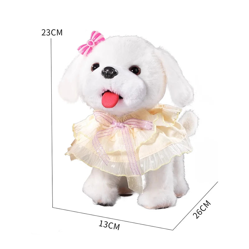 Interactive Robot Dog Toy for Kids Realistic Electronic Pets with Walking Lick Barking Music Best Gift for Boys Girls 3 Years