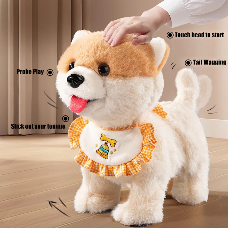 Interactive Robot Dog Toy for Kids Realistic Electronic Pets with Walking Lick Barking Music Best Gift for Boys Girls 3 Years