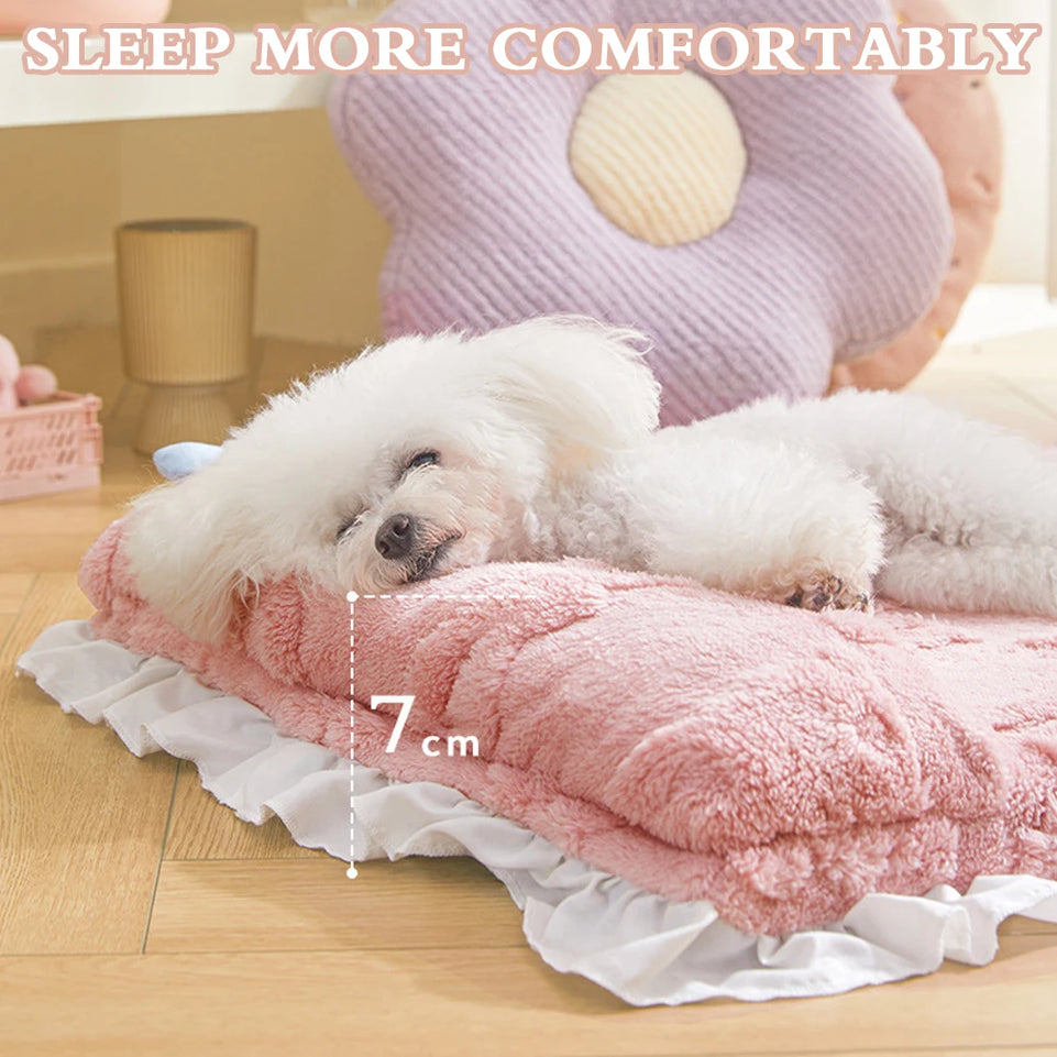Washable Cat Dog Bed Mat Cushion Anti-Slip Comfortable Pet Nests For Puppy Kittens Pet Cat Dog