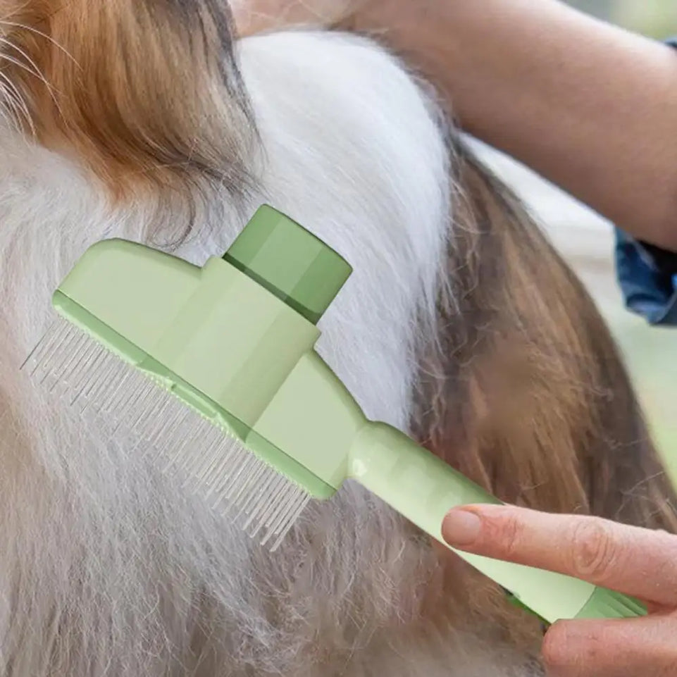 Dog Grooming Comb Cat /Dog Hair Remover Brush Long Hair Pet Self Cleaning Row Pet Removes Hairs Cleaning Bath Brush Dog Supplies