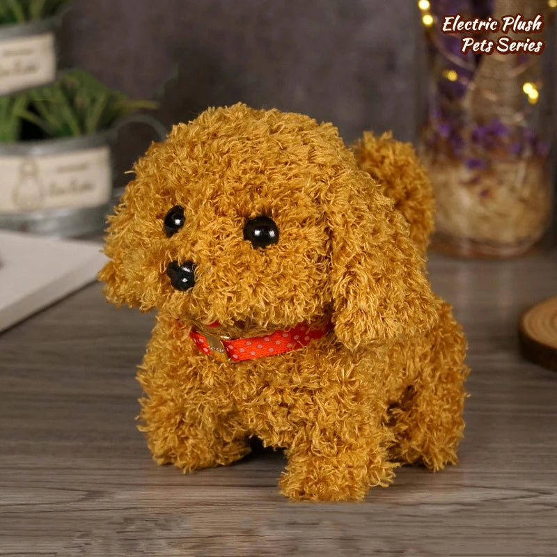 Electronic Walking and Barking Plush Dog Toy Interactive Puppy Dog with Remote Control Leash for Kids Toddler Gifts