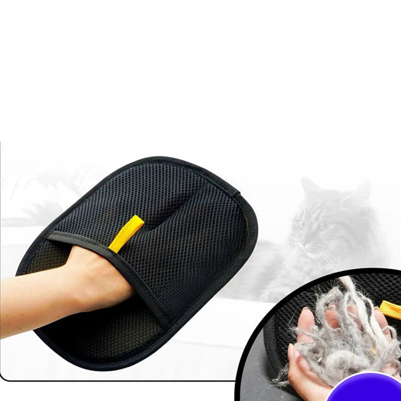 Upgraded Double Sided Grooming Glove Pet Dog Supplies Hair Remover Gloves Reusable Grooming Gloves Grooming Equipment For Dogs