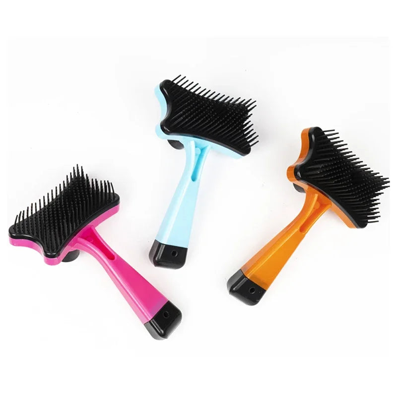 Dog Brush Cat Grooming Brush Self Cleaning Static Free Massage Comb Stable Thicker Bristles Pet Supplies To Remove Loose Fur