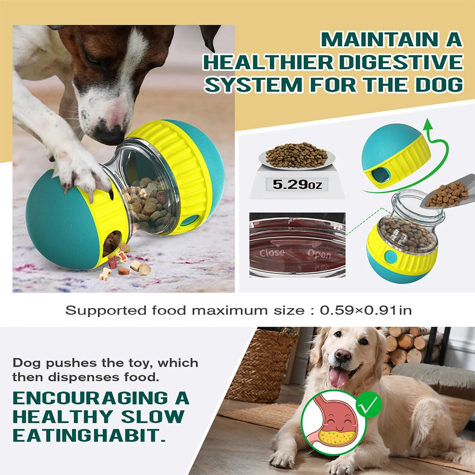 Interactive Dog Toy Treat Dispenser For Small Big Dogs Slow Feeder Puppy Enrichment Training Ball Improve IQ Pet Toys Supplies