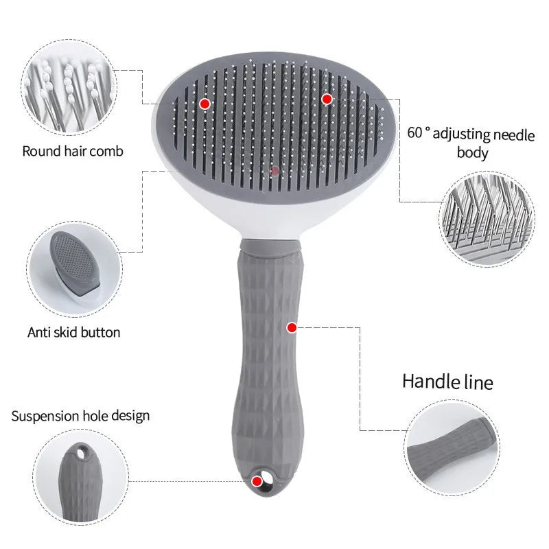 Dog Hair Removal Pet Comb Styling Hair Removal Comb Automatic Shedding Grooming Dog Comb Brush