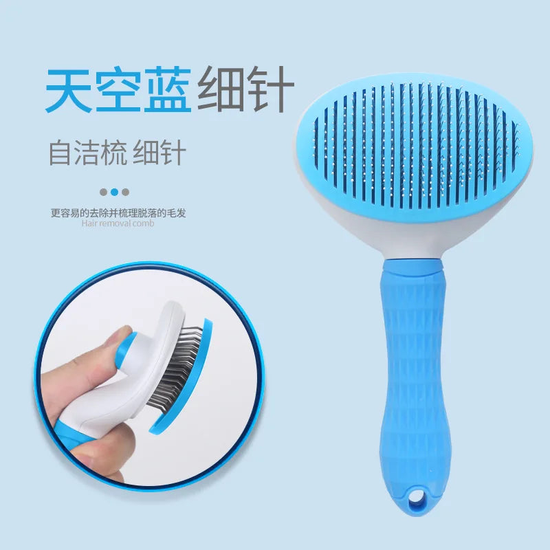 Dog Hair Removal Pet Comb Styling Hair Removal Comb Automatic Shedding Grooming Dog Comb Brush
