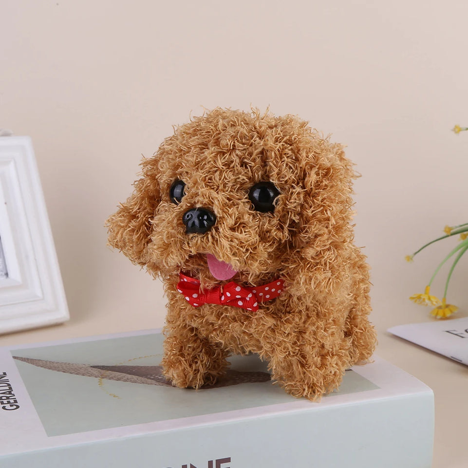 Electronic Robot Dog Realistic Dog Toy Acts Like A Real Puppy Interactive Plush Puppy Toy Cute Walking Dog for Kids Age 3 4 5 6Y