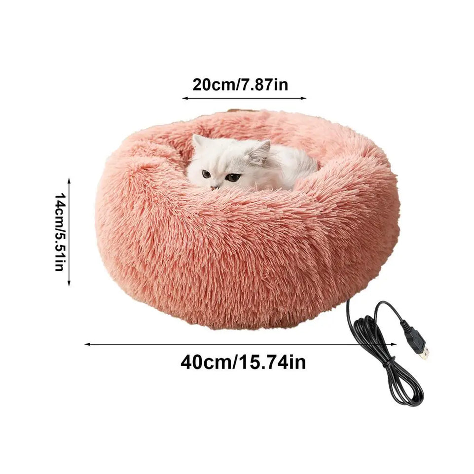 Electric Heated Dog Bed Soft and Comfortable Pet Heating Pads USB Charging Cat Mat winter Warm Indoor Pet Bed Heating Dogs nest