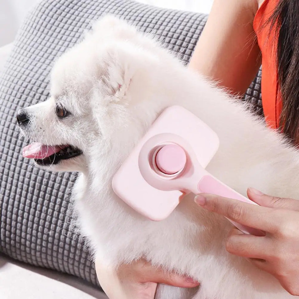 Pet Brush for Dogs Skin-friendly Pet Grooming Brushes for Shedding Cats Dogs Self-cleaning Comb Massage Tool for Puppy