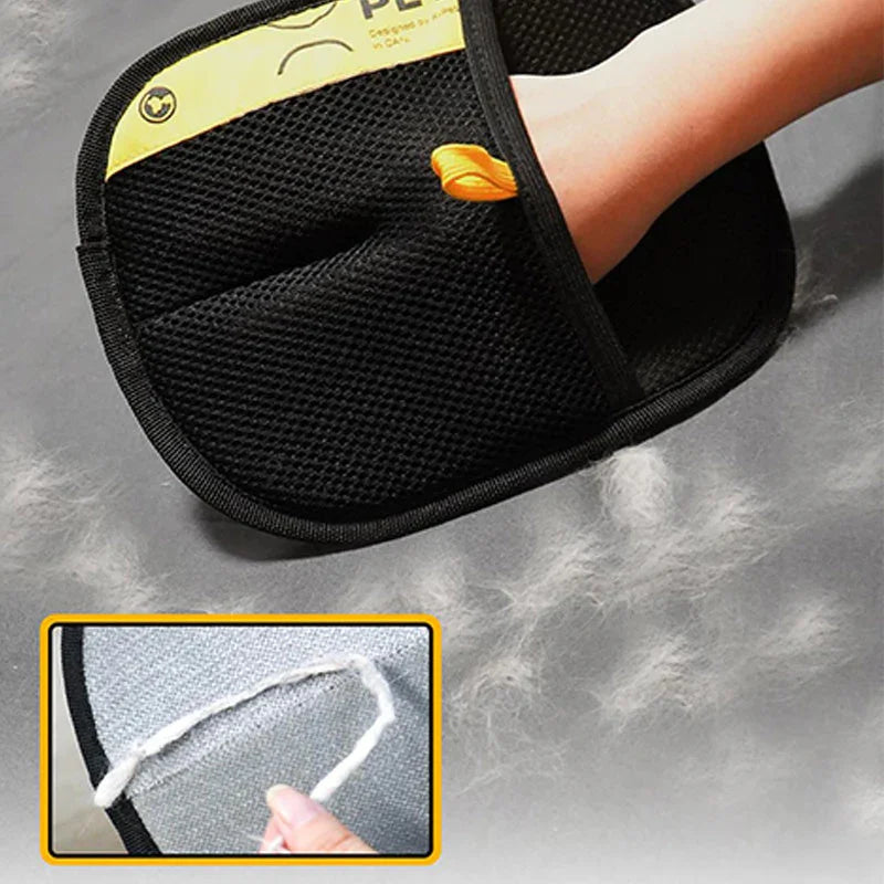 Double-Sided Grooming Gloves for Pets Pet Grooming Glove, Gentle Deshedding Brush Gloves, For Dog Cat Deshedding Mitt