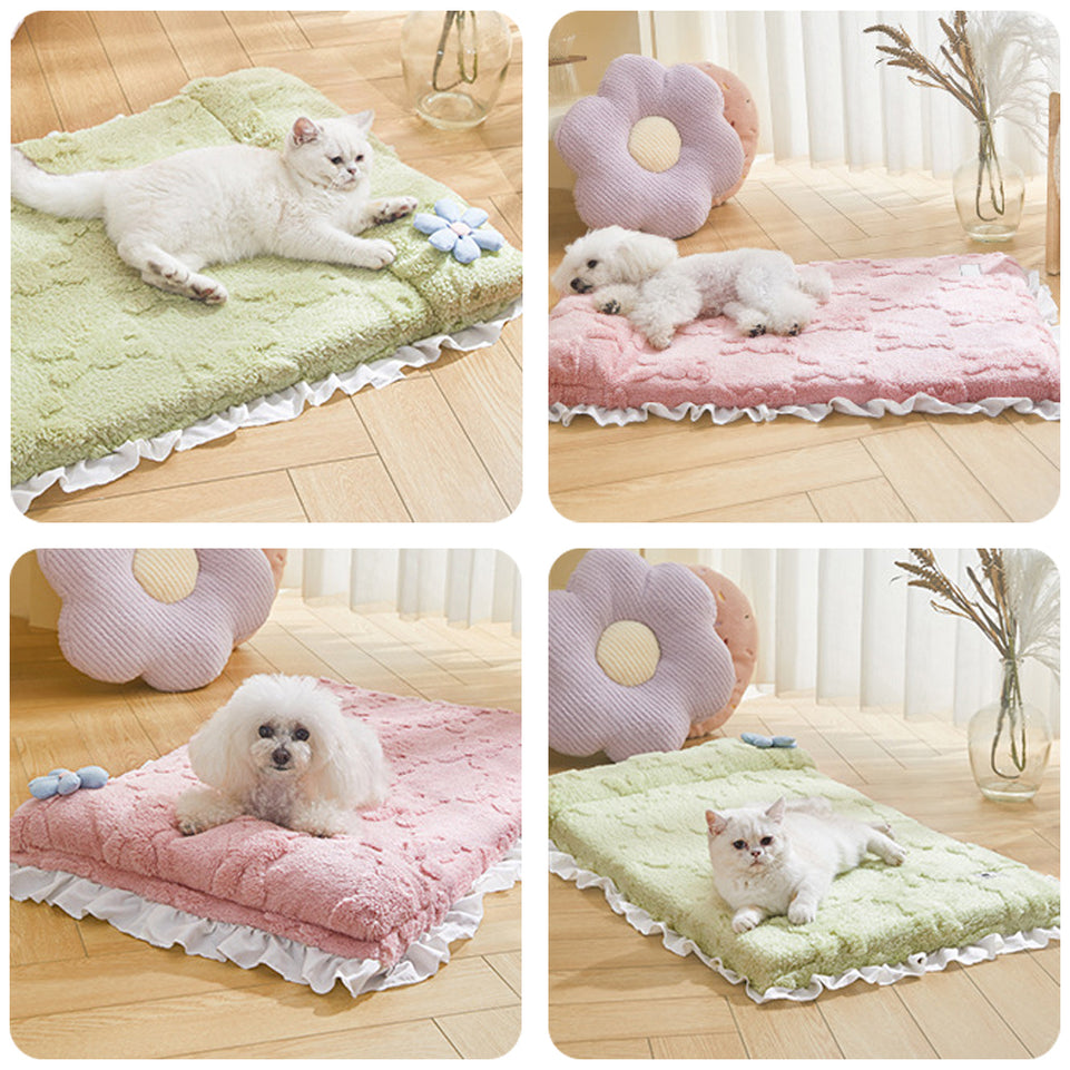 Washable Cat Dog Bed Mat Cushion Anti-Slip Comfortable Pet Nests For Puppy Kittens Pet Cat Dog