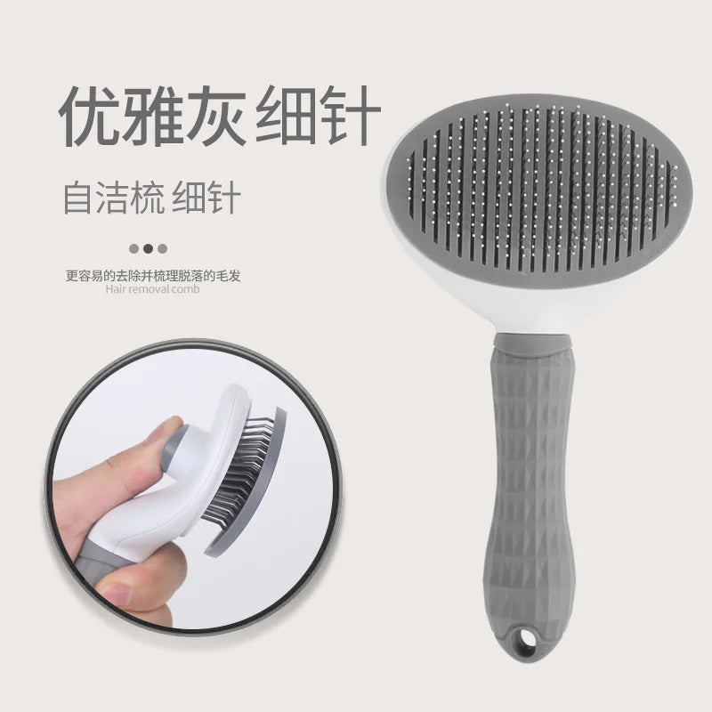 Dog Hair Removal Pet Comb Styling Hair Removal Comb Automatic Shedding Grooming Dog Comb Brush