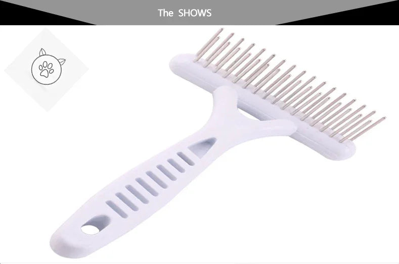 Grooming Tools for Dog: Rake Comb to Remove Short and Long Hair Fur Shedding, White Pet Dog Supplies