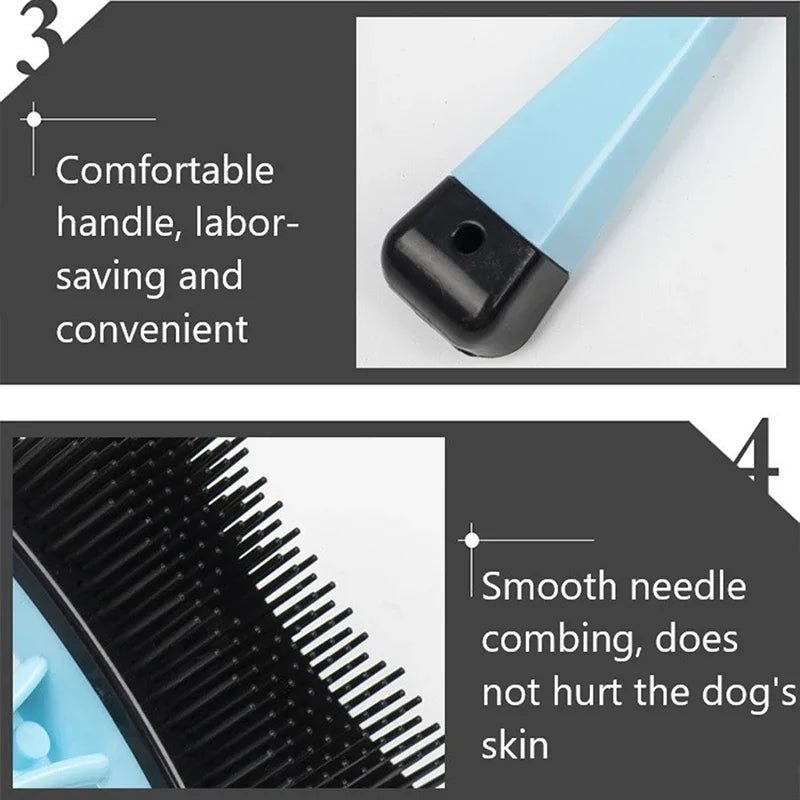 Dog Brush Cat Grooming Brush Self Cleaning Static Free Massage Comb Stable Thicker Bristles Pet Supplies To Remove Loose Fur
