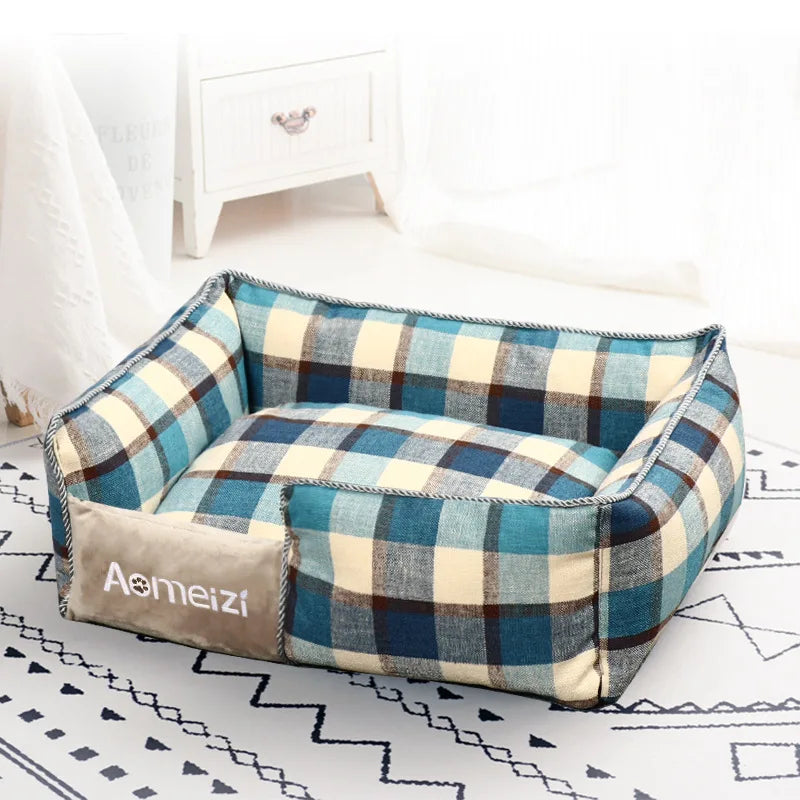 Cat Bed Sofa Winter Warm Removable Summer Cooler Mat Foam Neck Pad Nest Beds Pet Deep Sleeping for Small Medium Dogs Puppy