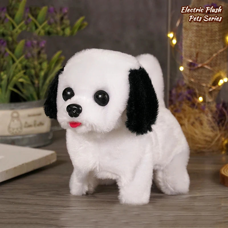 Electronic Walking and Barking Plush Dog Toy Interactive Puppy Dog with Remote Control Leash for Kids Toddler Gifts