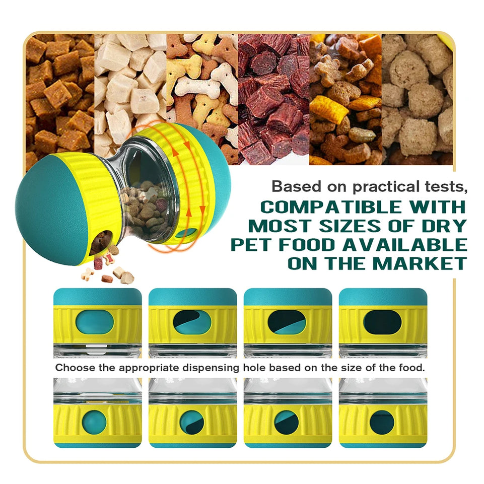 Interactive Dog Toy Treat Dispenser For Small Big Dogs Slow Feeder Puppy Enrichment Training Ball Improve IQ Pet Toys Supplies