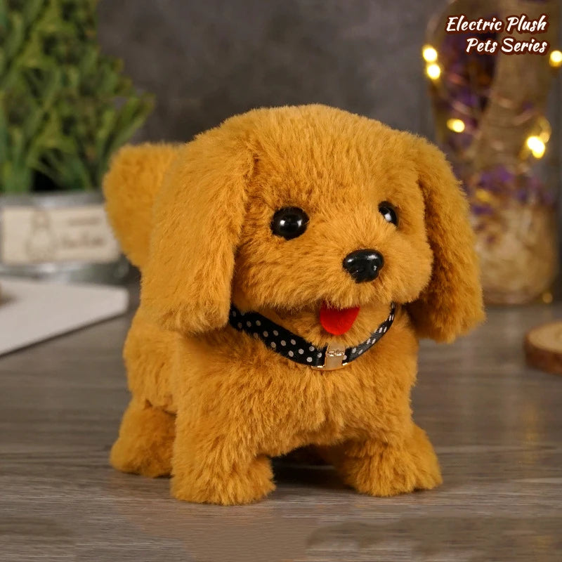 Electronic Walking and Barking Plush Dog Toy Interactive Puppy Dog with Remote Control Leash for Kids Toddler Gifts