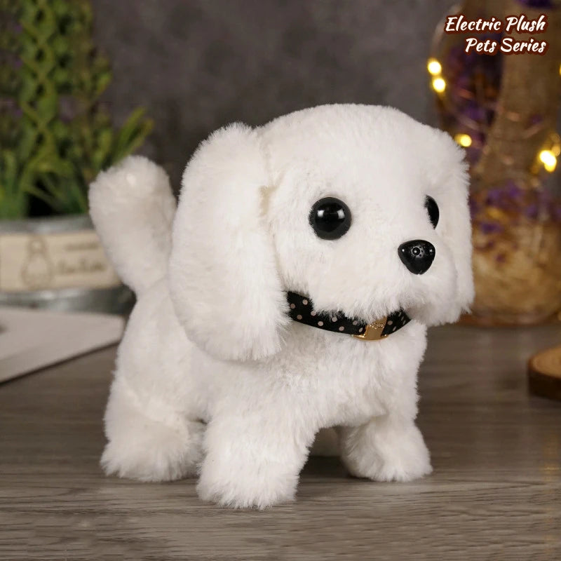 Electronic Walking and Barking Plush Dog Toy Interactive Puppy Dog with Remote Control Leash for Kids Toddler Gifts