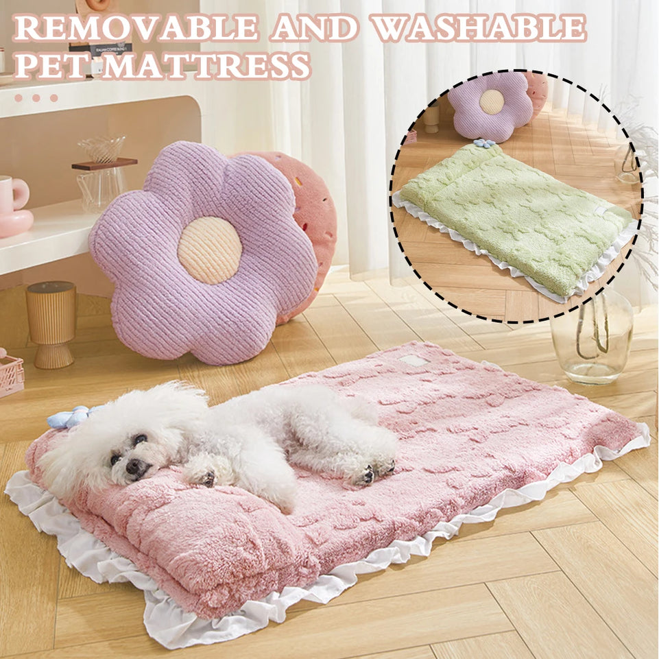 Washable Cat Dog Bed Mat Cushion Anti-Slip Comfortable Pet Nests For Puppy Kittens Pet Cat Dog