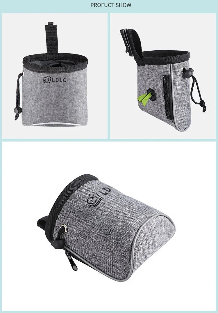 Dog Treat Training Pouch Easily Carries Pet Toys Treats Built In Poop Bag Dispenser Outdoor Dog Trainings Bag