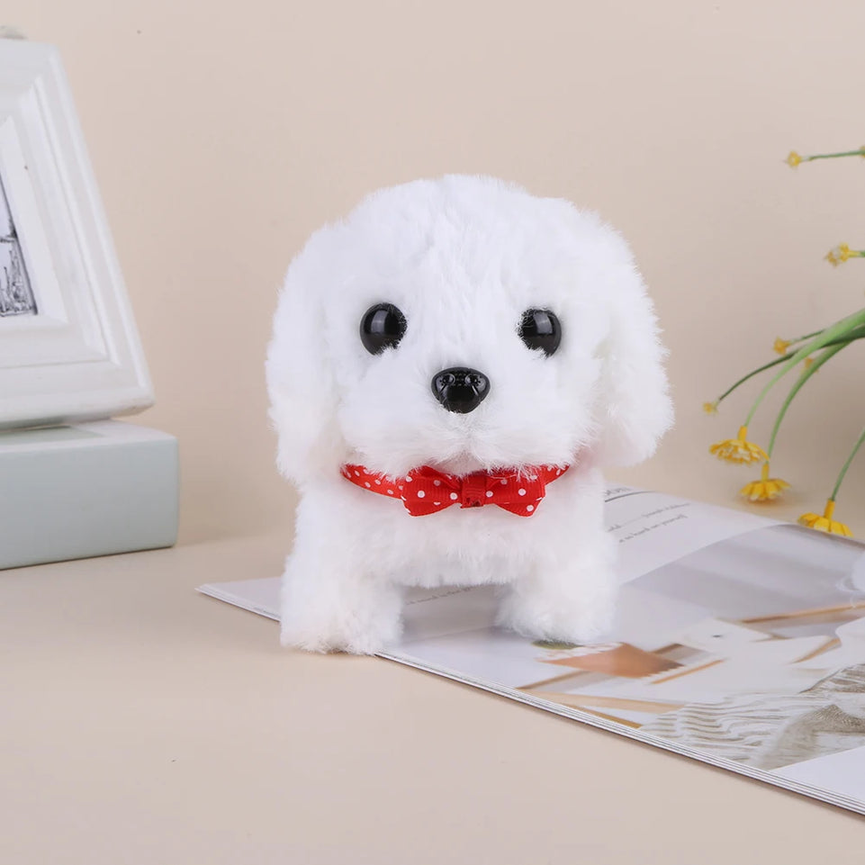 Electronic Robot Dog Realistic Dog Toy Acts Like A Real Puppy Interactive Plush Puppy Toy Cute Walking Dog for Kids Age 3 4 5 6Y