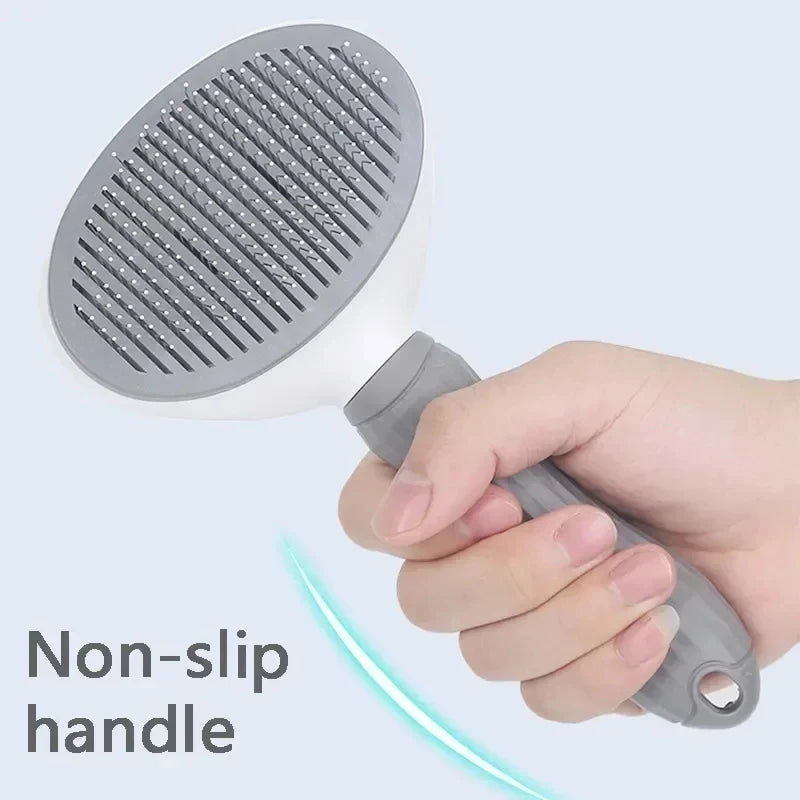 Dog Grooming Brush with Easy Clean Button, Pet Massage Comb for Effective Detangling and Hair Removal, Suitable for Dogs