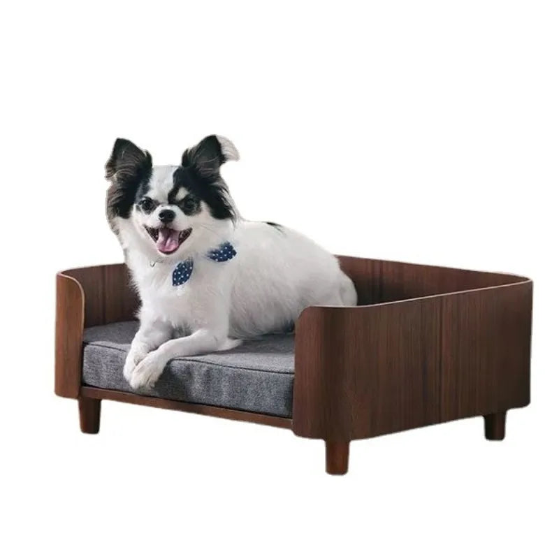 Cat Dog Bed Wooden Kennel Indoor Pet Furniture Floor Modern Simplicity Ceiling Bed Comfortable Durable Furniture Accessories