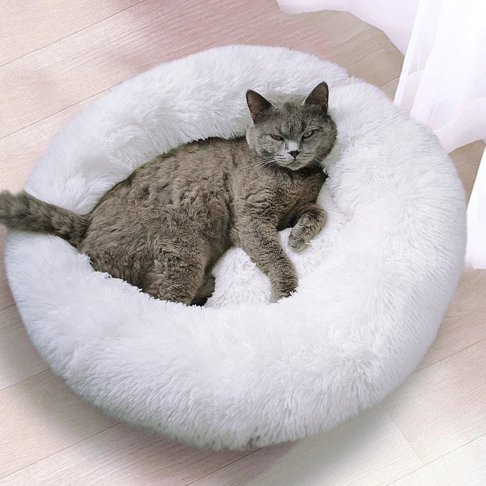 Pet Dog Bed For Dog Large Big Small For Cat House Round Plush Mat Sofa Dropshipping Products Pet Calming Bed Dog Donut Bed