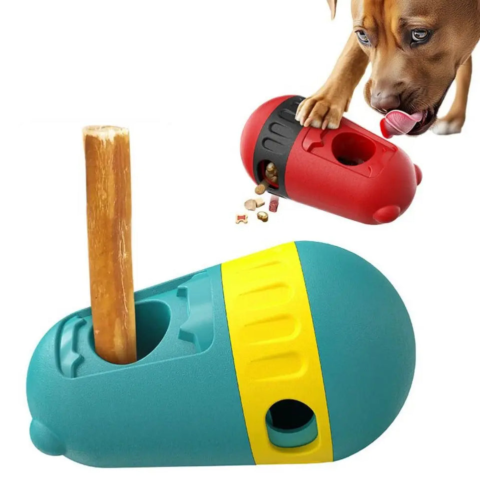 Bite Resistant Dog Treat Dispenser Toy Relieve Boredom Indoor Training Dog Puzzle Toy Rotating Feeding Food Dispensing Toy