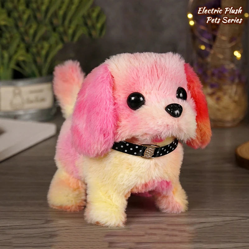 Electronic Walking and Barking Plush Dog Toy Interactive Puppy Dog with Remote Control Leash for Kids Toddler Gifts