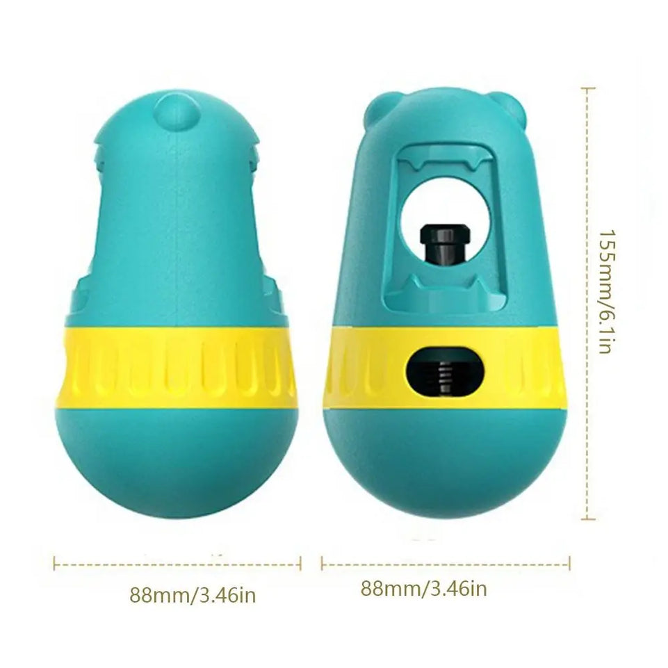 Bite Resistant Dog Treat Dispenser Toy Feeding Indoor Training Dog Puzzle Toy Relieve Boredom Rotating Food Dispensing Toy