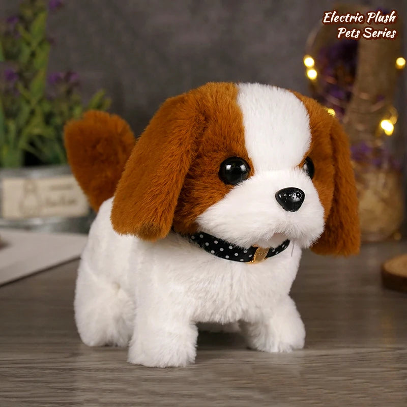 Electronic Walking and Barking Plush Dog Toy Interactive Puppy Dog with Remote Control Leash for Kids Toddler Gifts