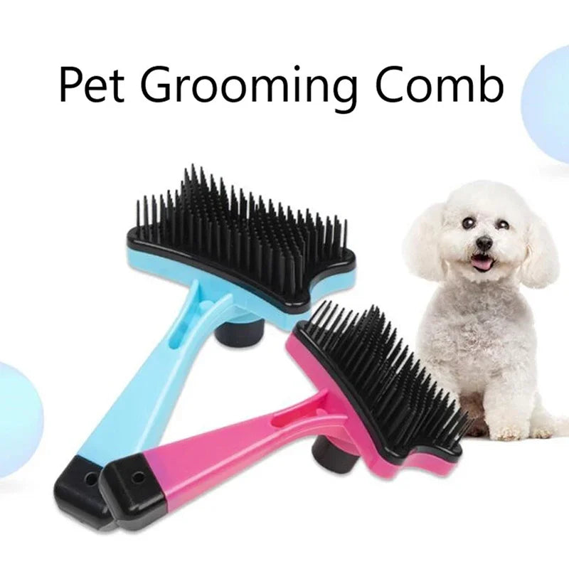 Dog Brush Cat Grooming Brush Self Cleaning Static Free Massage Comb Stable Thicker Bristles Pet Supplies To Remove Loose Fur