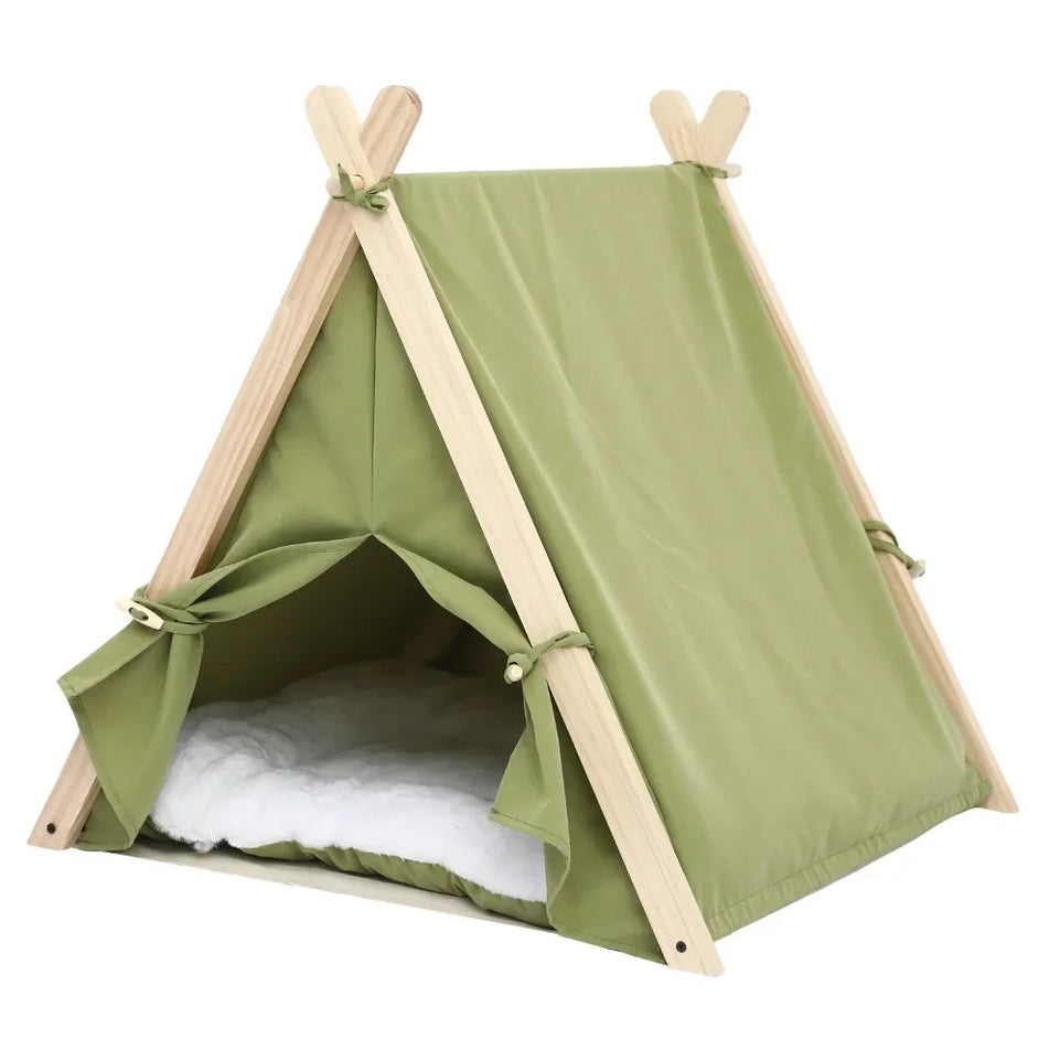 Pet Tent House Cat Bed Portable Dog Cat Universal Teepee Foldable Puppy Kitten Indoor Outdoor Kennels For Pet Tent Animals Bed