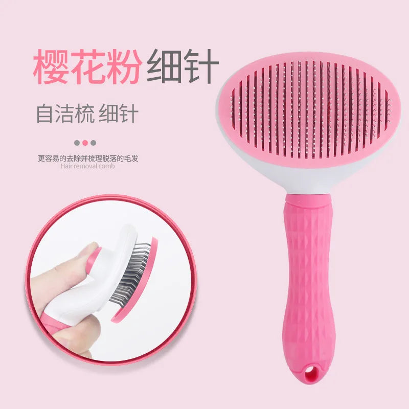 Dog Hair Removal Pet Comb Styling Hair Removal Comb Automatic Shedding Grooming Dog Comb Brush