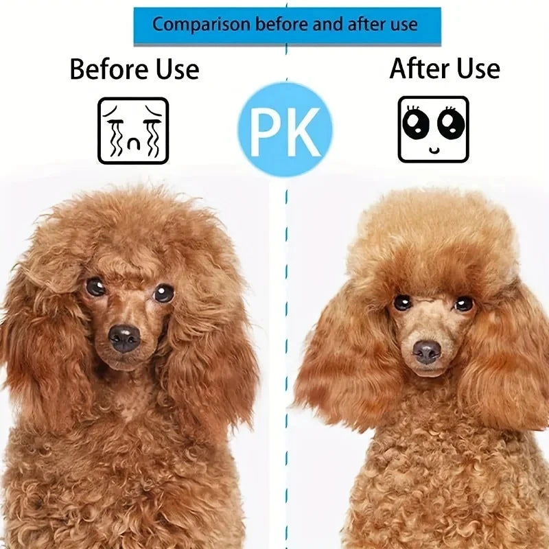 Pet Grooming Brush Gentle Deshedding Massage Comb with One-Click Hair Removal Dog Grooming for Dogs & Cats Easy-Clean