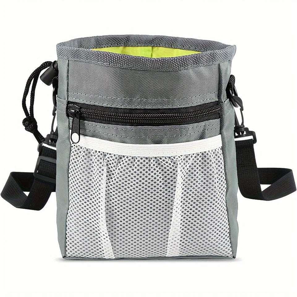 Pets First Dog Treat Training Pouch - Treat Bag for Kibble, Food, Toys, Accessories with Built-in Poop Bag Dispenser - Holder