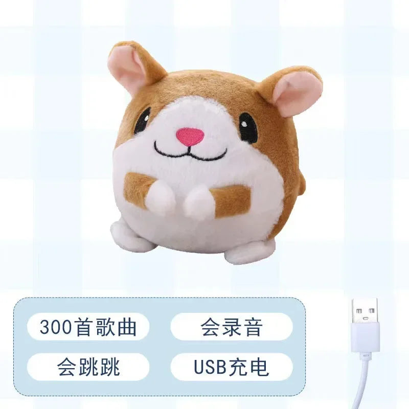 Electronic Pet Dog Toy Ball Pet Bouncing Jump Balls Talking Interactive Dog Plush Doll Toys New Gift For Pets USB Rechargeable