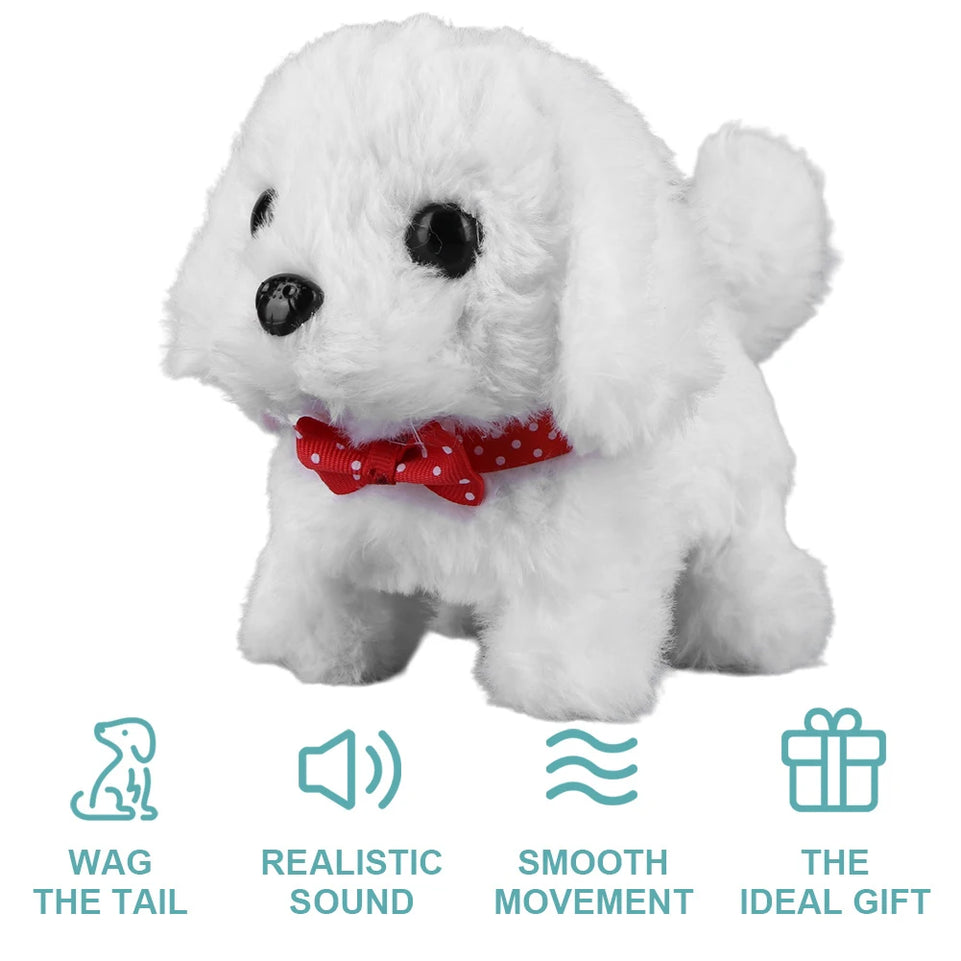 Electronic Robot Dog Realistic Dog Toy Acts Like A Real Puppy Interactive Plush Puppy Toy Cute Walking Dog for Kids Age 3 4 5 6Y