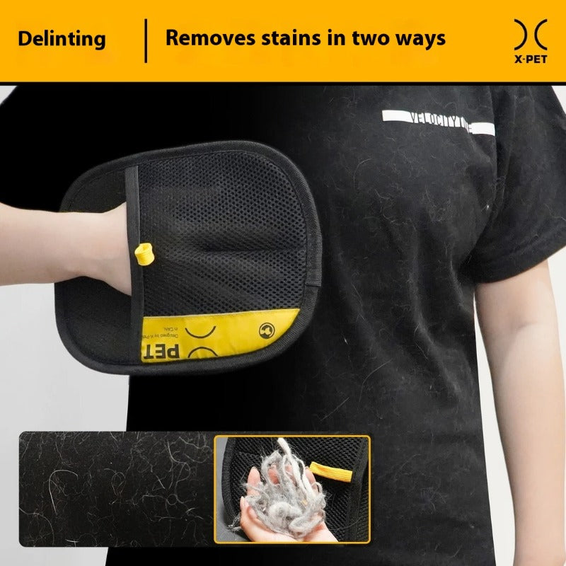 Double-Sided Grooming Gloves for Pets Pet Grooming Glove, Gentle Deshedding Brush Gloves, For Dog Cat Deshedding Mitt