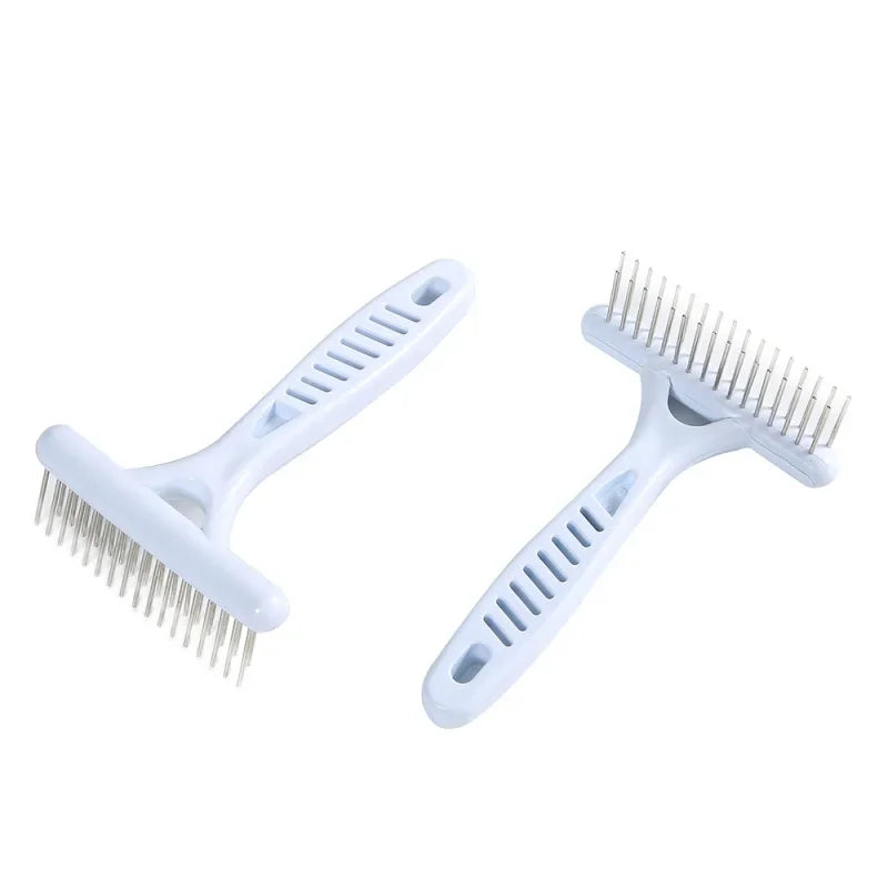 Grooming Tools for Dog: Rake Comb to Remove Short and Long Hair Fur Shedding, White Pet Dog Supplies