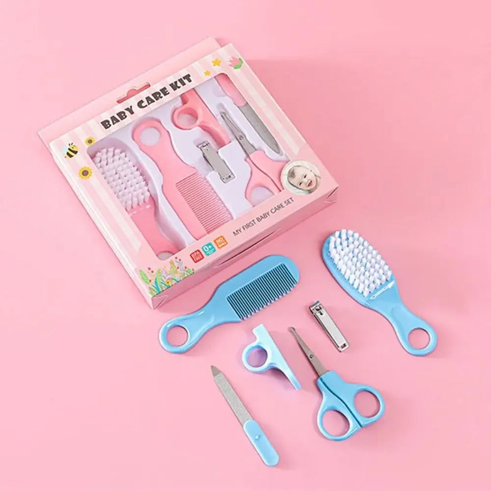 Baby Nail Trimmer Scissors Clippers Hygiene Kit Baby Health Care Nail Hair Comb Grooming Brush Set Multifunction