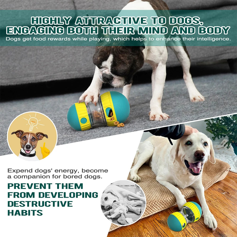 Interactive Dog Toy Treat Dispenser For Small Big Dogs Slow Feeder Puppy Enrichment Training Ball Improve IQ Pet Toys Supplies