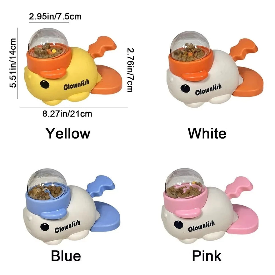 Dog Cat Treats Dispenser Toy Anti-Slip Slow Puzzle Interactive Treat Dispenser Automatic Feeder Toys for Pet Training Supplies