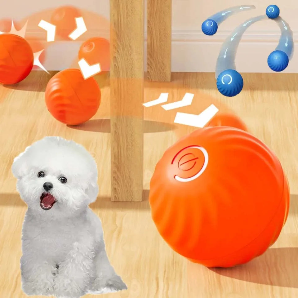 Dog Toy Ball Automatic Interactive Pet Electric Rolling Toy USB Rechargeable Moving Bouncing For Puppy Interactive Dog Chew Toy