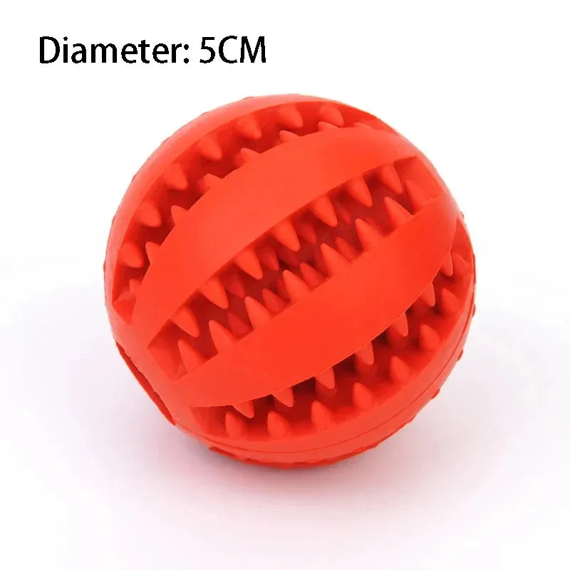 Natural Rubber Dog Chew Toy Extra-Tough Tooth Cleaning Treat Ball Interactive Elasticity Pet Product 5cm