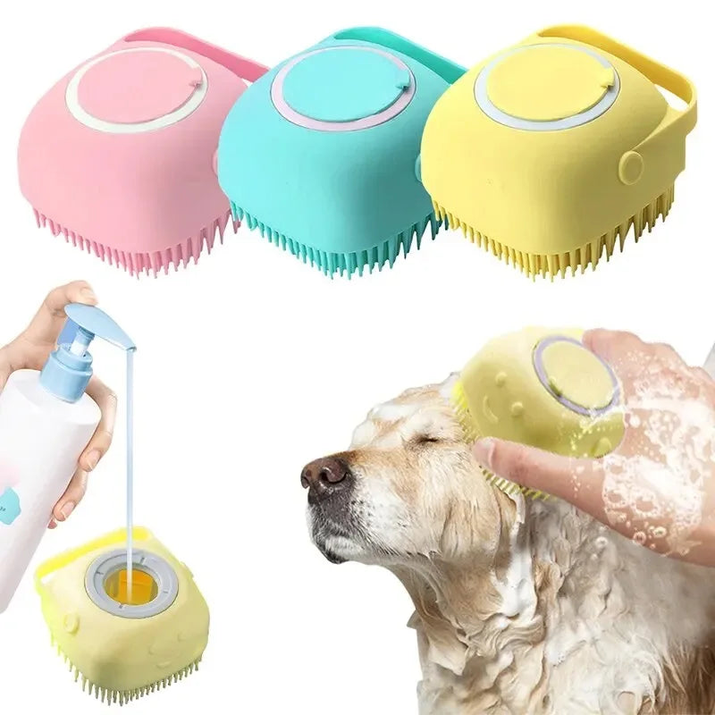 Puppy Dog Bathing Brush Shower Accessories Pet Bath Shampoo Brush Cat Grooming Massage Comb Scrubber Cleaning Grooming Supplies