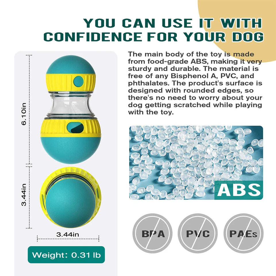 Interactive Dog Toy Treat Dispenser For Small Big Dogs Slow Feeder Puppy Enrichment Training Ball Improve IQ Pet Toys Supplies