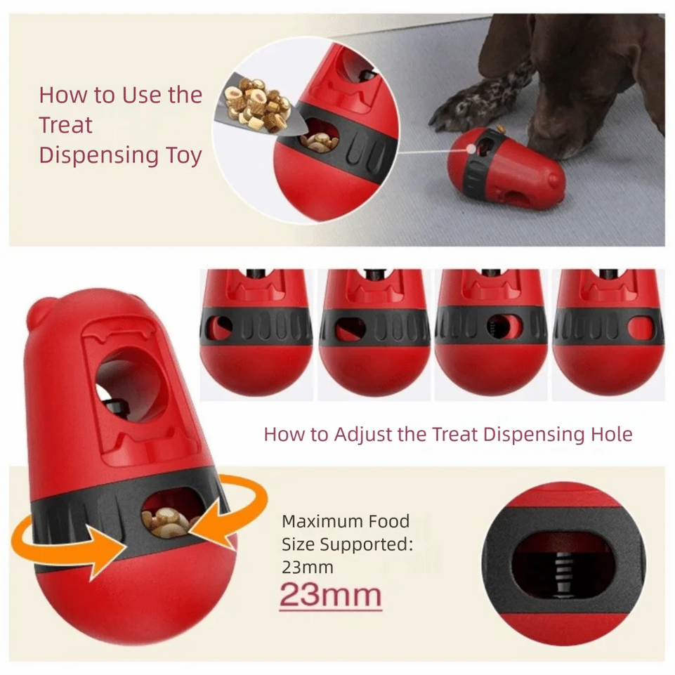 Bite Resistant Dog Treat Dispenser Toy Relieve Boredom Indoor Training Dog Interactive Slow Feeder Rotating Feeding